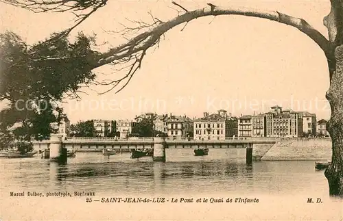 AK / Ansichtskarte Saint Jean de Luz Pont et Quai de l Infante Saint Jean de Luz