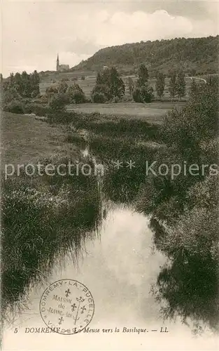 AK / Ansichtskarte Domremy la Pucelle_Vosges La Meuse vers la Basilique Domremy la Pucelle_Vosges