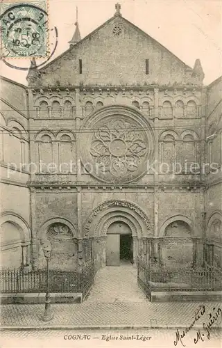 AK / Ansichtskarte Cognac_Charente Eglise Saint Leger 