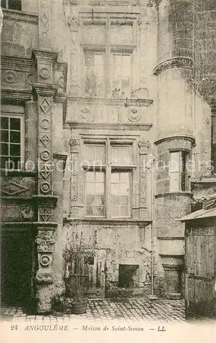 AK / Ansichtskarte Angouleme Maison de Saint Simon Angouleme