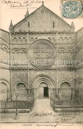 AK / Ansichtskarte Cognac_Charente Eglise Saint Leger 