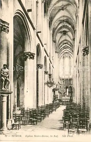 AK / Ansichtskarte Semur en Auxois Interieur de l Eglise Notre Dame Semur en Auxois