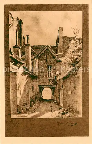 AK / Ansichtskarte Chatillon sur Seine Impasse du Moulin Guyotte Peinture Kuenstlerkarte Chatillon sur Seine