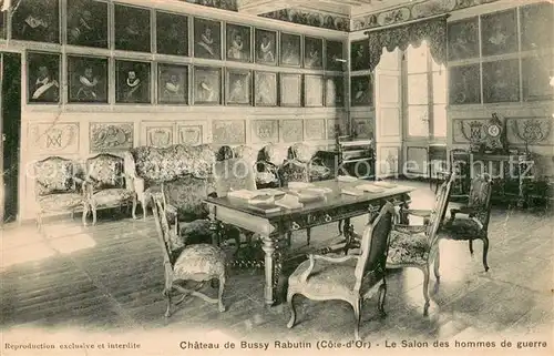 AK / Ansichtskarte Bussy le Grand Chateau de Bussy Rabutin Salon des hommes de guerre Bussy le Grand