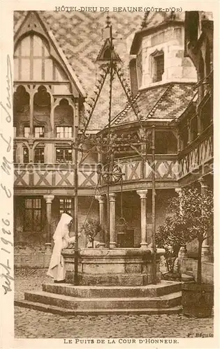 AK / Ansichtskarte Beaune_Cote_d_Or_Burgund Hotel Dieu Puits de la Cour d Honneur Beaune_Cote_d_Or_Burgund