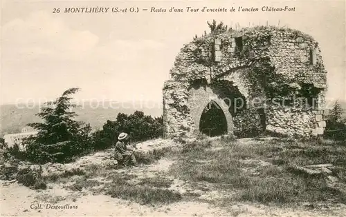 AK / Ansichtskarte Montlhery Restes d une tour d enceinte de l ancien Chateau Fort Montlhery