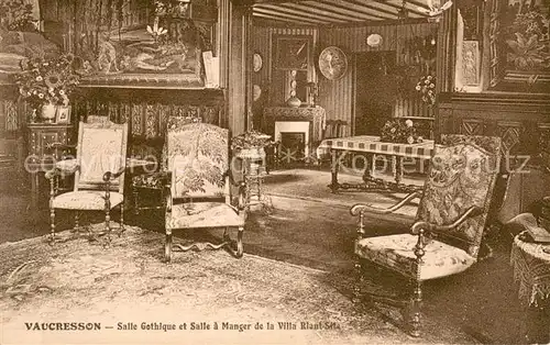 AK / Ansichtskarte Vaucresson Salle gothique et Salle a Manger de la Villa Riant Site Vaucresson