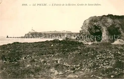 AK / Ansichtskarte Le_Pouldu Entree de la Riviere Grotte de Saint Julien Le_Pouldu