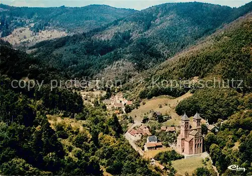 AK / Ansichtskarte Murbach_Elsass Vue aerienne L Abbaye Murbach Elsass
