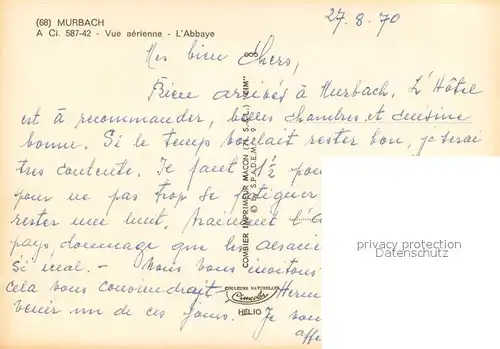 AK / Ansichtskarte Murbach_Elsass Vue aerienne L Abbaye Murbach Elsass