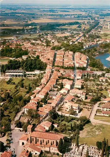 AK / Ansichtskarte Carbonne Vue generale aerienne Eglise St Laurent Le Jardin Aubal Carbonne