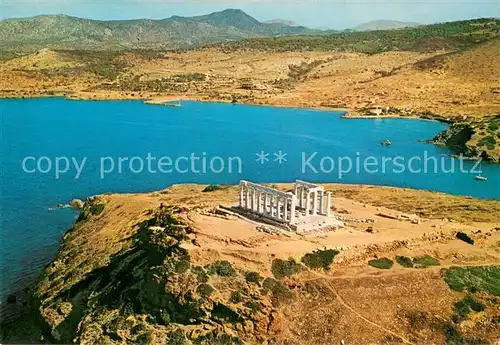 AK / Ansichtskarte Sounion Poseidontempel Fliegeraufnahme Sounion