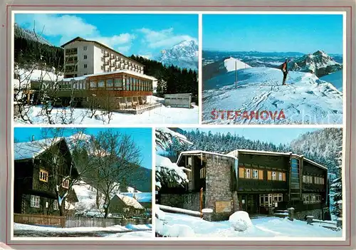 AK / Ansichtskarte Vratna_Dolina Hotel Boboty Hreben Malej Fatry v pozadi Velky Rozsutec Stefanova Chata Vratna 
