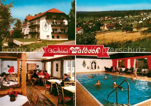 AK / Ansichtskarte Hallwangen Kurhaus Waldeck Gastraum Hallenbad Panorama Hallwangen