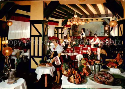 AK / Ansichtskarte Riquewihr_Haut_Rhin Auberge de Riquewihr Gastraum Riquewihr_Haut_Rhin