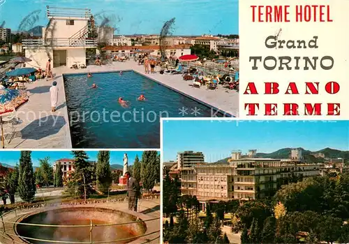 AK / Ansichtskarte Abano_Terme Hotel Terme Grand Torino Schwimmbad Brunnen Abano Terme