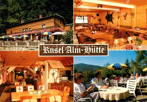 AK / Ansichtskarte Schaufling Rusel Alm Huette Gaststuben Terrasse Schaufling