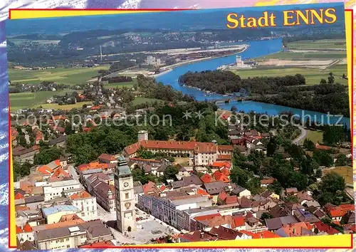 AK / Ansichtskarte Enns Fliegeraufnahme Enns