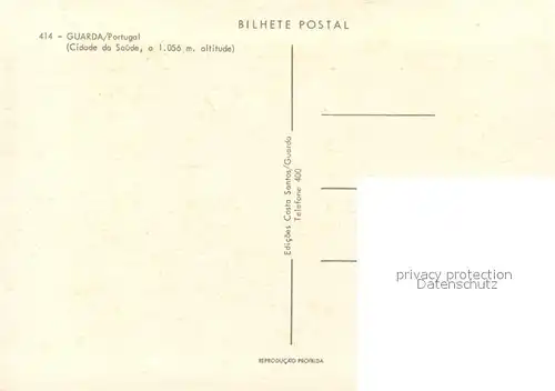 AK / Ansichtskarte Guarda_Portugal  Guarda Portugal