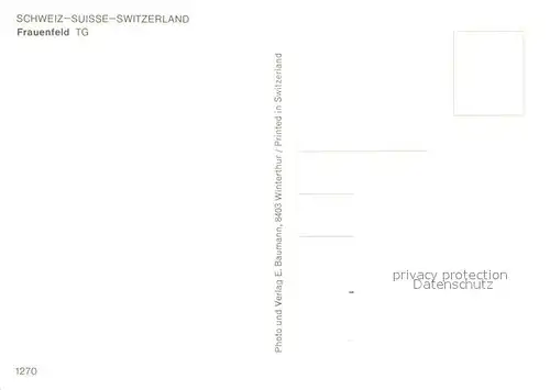 AK / Ansichtskarte Frauenfeld  Frauenfeld