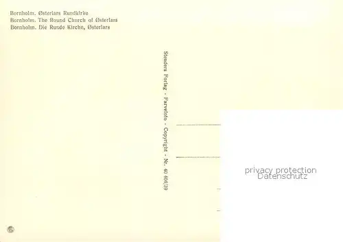 AK / Ansichtskarte Bornholm Osterlars Rundkirke  Bornholm