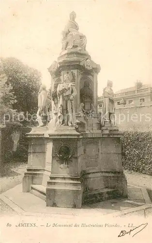 AK / Ansichtskarte Amiens Monument des Illustrations Picardes Amiens