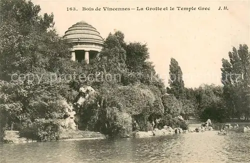 AK / Ansichtskarte Bois_de_Vincennes Grotte et Temple Grec Bois_de_Vincennes