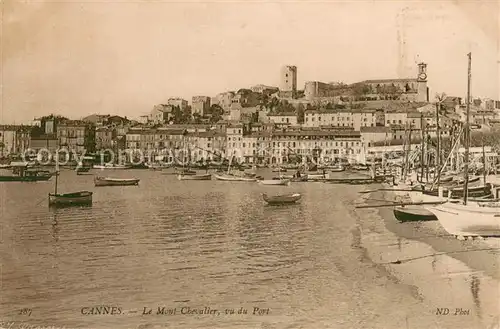 AK / Ansichtskarte Cannes_Alpes Maritimes Mont Chevalier vu du port Cannes Alpes Maritimes