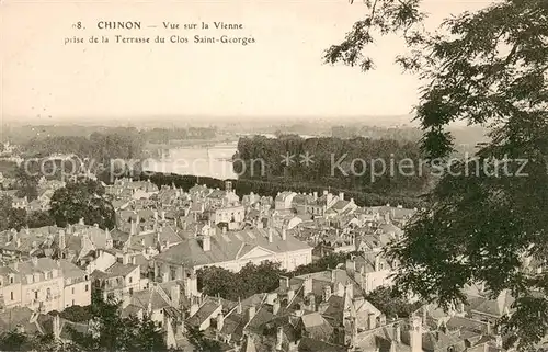 AK / Ansichtskarte Chinon_Indre_et_Loire Vue sur la Vienne prise de la Terrasse du Clos Saint Georges Chinon_Indre_et_Loire