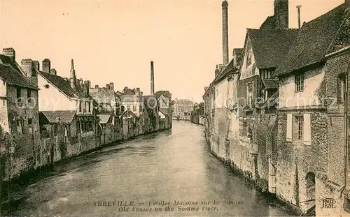 AK / Ansichtskarte Abbeville_Somme Vieilles maisons sur la Somme Abbeville_Somme