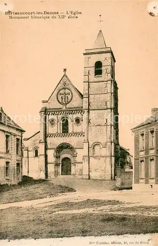 AK / Ansichtskarte Berteaucourt les Dames Eglise Monument historique du XIIe siecle Berteaucourt les Dames