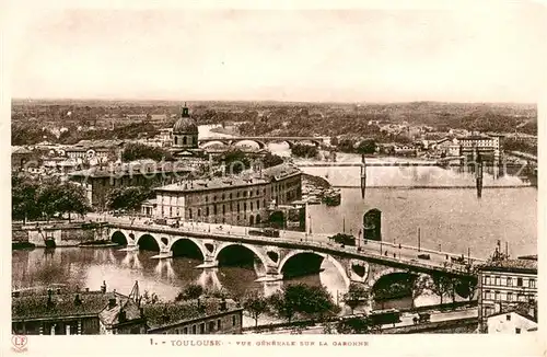 AK / Ansichtskarte Toulouse_Haute Garonne Vur generale sur la Garonne Toulouse Haute Garonne