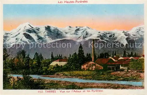 AK / Ansichtskarte Tarbes Vue sur l Adour et les Pyrenees Tarbes