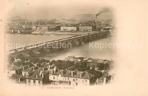 AK / Ansichtskarte Bordeaux Panorama Pont sur la Garonne Bordeaux