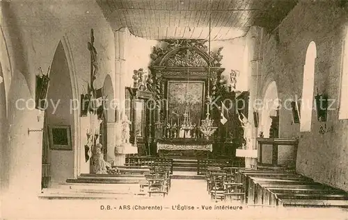 AK / Ansichtskarte Ars_Charente Interieur de l eglise Ars_Charente