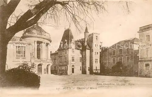 AK / Ansichtskarte Agen_Lot_et_Garonne Theatre et Musee Agen_Lot_et_Garonne