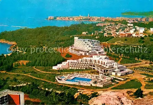 AK / Ansichtskarte Porec Hotel Kristal Hotel Rubin Fliegeraufnahme Porec