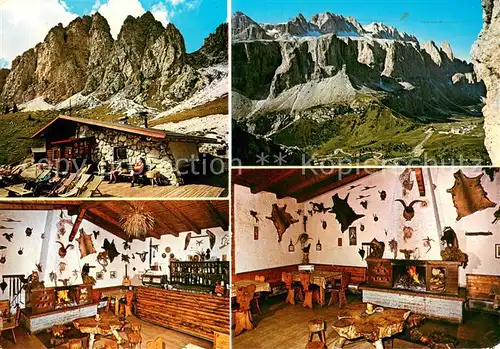 AK / Ansichtskarte Wolkenstein_Groeden Baita Clark Passo Gardena Berghuette Dolomiten Wolkenstein_Groeden