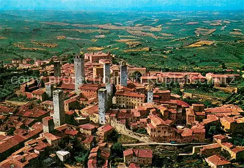 AK / Ansichtskarte San_Gimignano Panorama dall areo San_Gimignano