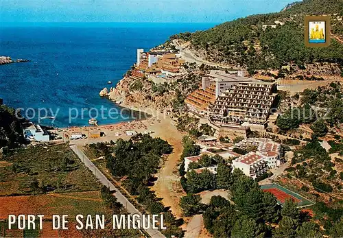 AK / Ansichtskarte San_Miguel_Ibiza Hafen Hotels Ferienanlagen Fliegeraufnahme San_Miguel_Ibiza