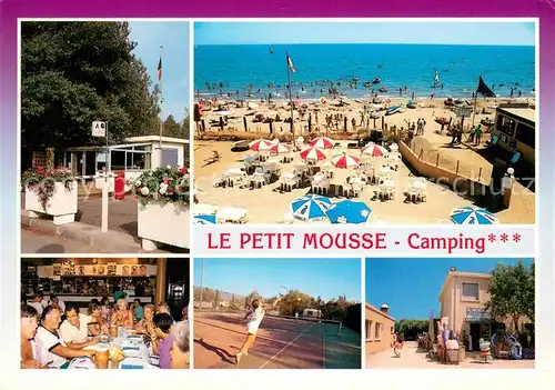 AK / Ansichtskarte Vias_Plage Le petit Mousse Camping Restaurant Tennis Plage Vias_Plage