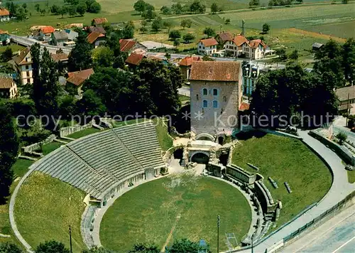 AK / Ansichtskarte Avenches Aventicum Roemisches Amphitheater Fliegeraufnahme Avenches