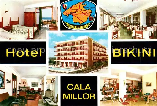 AK / Ansichtskarte Cala_Millor_Mallorca Hotel Bikini Restaurant Cala_Millor_Mallorca