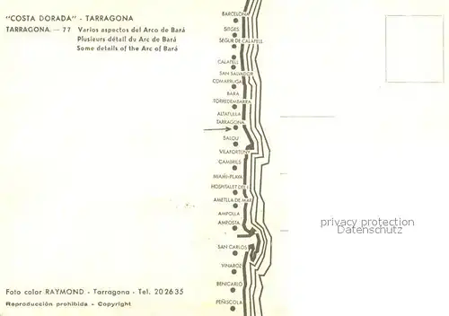 AK / Ansichtskarte Tarragona Varios aspectos del Arco de Bara Tarragona