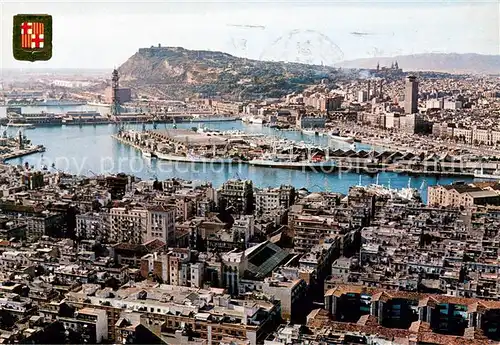 AK / Ansichtskarte Barcelona_Cataluna Puerto vista aerea Barcelona Cataluna