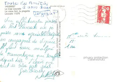 AK / Ansichtskarte Leucate Cap vieux fort et la plagette vue aerienne Leucate