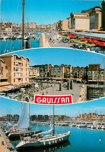 AK / Ansichtskarte Gruissan Port Flanerie le long des quais Gruissan