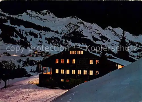 AK / Ansichtskarte Adelboden Chalet Mondial des Eclaireuses mit Niesenkette Adelboden