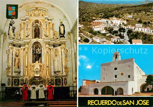 AK / Ansichtskarte San_Jose_Ibiza Iglesia Retablo y exteriores San_Jose_Ibiza