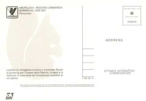 AK / Ansichtskarte Bormio Panorama Bormio